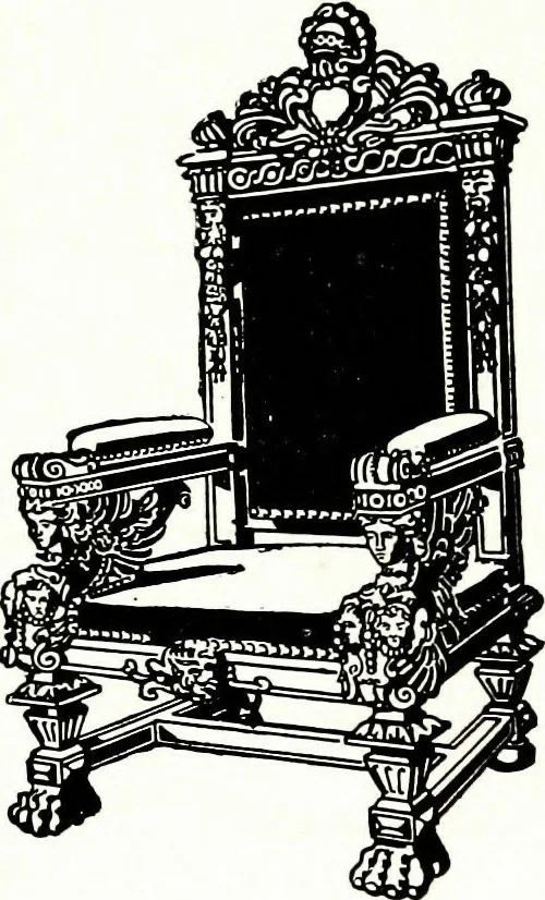 An illustration from The book of decorative furniture, its form, colour, & history, 1911, leaf 335