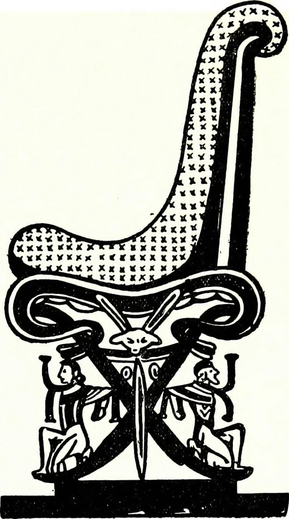 An illustration from The book of decorative furniture, its form, colour, & history, 1911, leaf 36