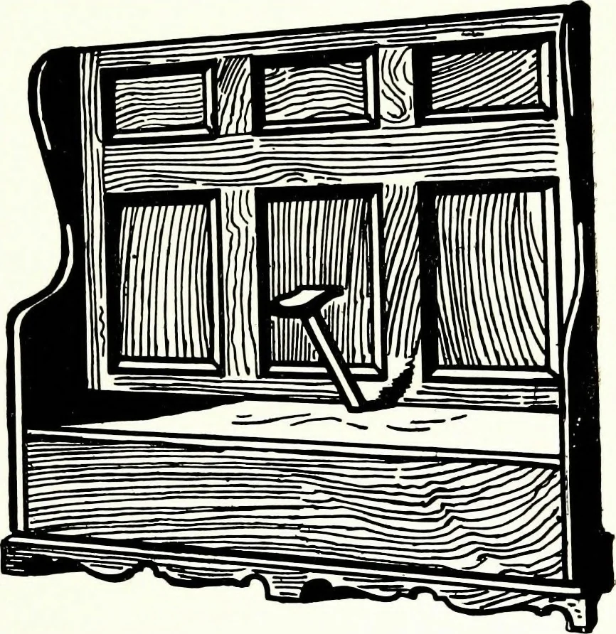 An illustration from The book of decorative furniture, its form, colour, & history, 1911, leaf 363
