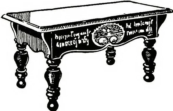 An illustration from The book of decorative furniture, its form, colour, & history, 1911, leaf 364