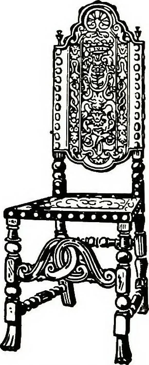 An illustration from The book of decorative furniture, its form, colour, & history, 1911, leaf 366