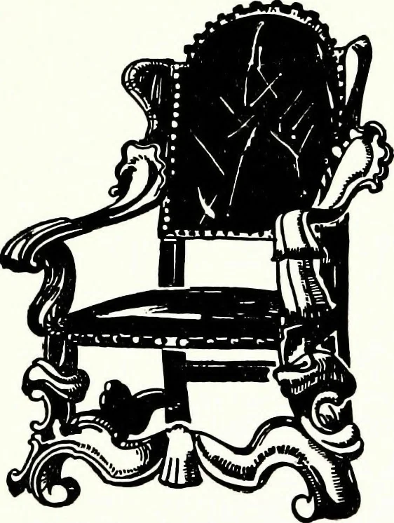 An illustration from The book of decorative furniture, its form, colour, & history, 1911, leaf 383