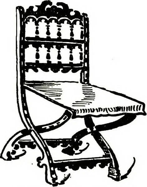An illustration from The book of decorative furniture, its form, colour, & history, 1911, leaf 395