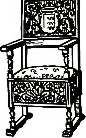 An illustration from The book of decorative furniture, its form, colour, & history, 1911, leaf 396