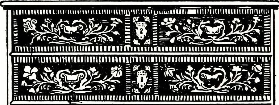 An illustration from The book of decorative furniture, its form, colour, & history, 1911, leaf 400