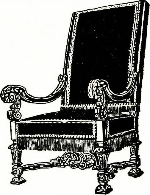 An illustration from The book of decorative furniture, its form, colour, & history, 1911, leaf 408