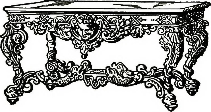 An illustration from The book of decorative furniture, its form, colour, & history, 1911, leaf 409