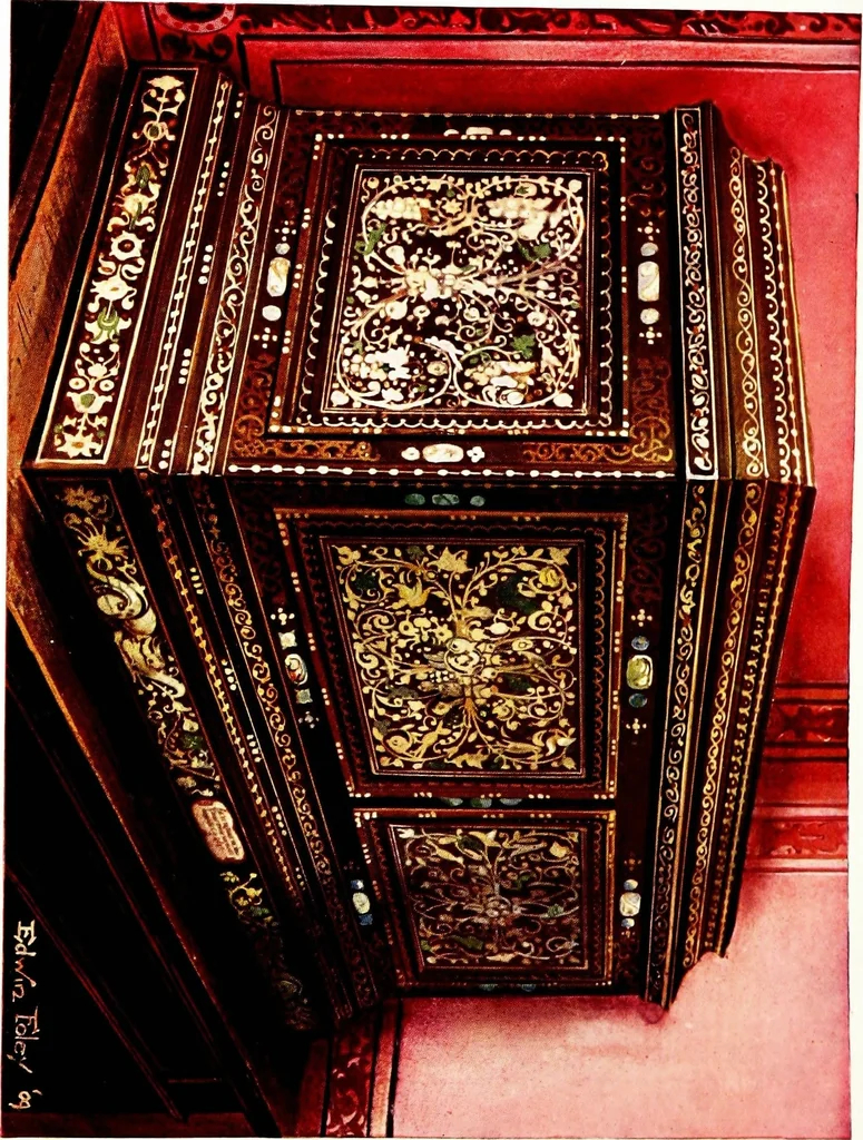 An illustration from The book of decorative furniture, its form, colour, & history, 1911, leaf 413