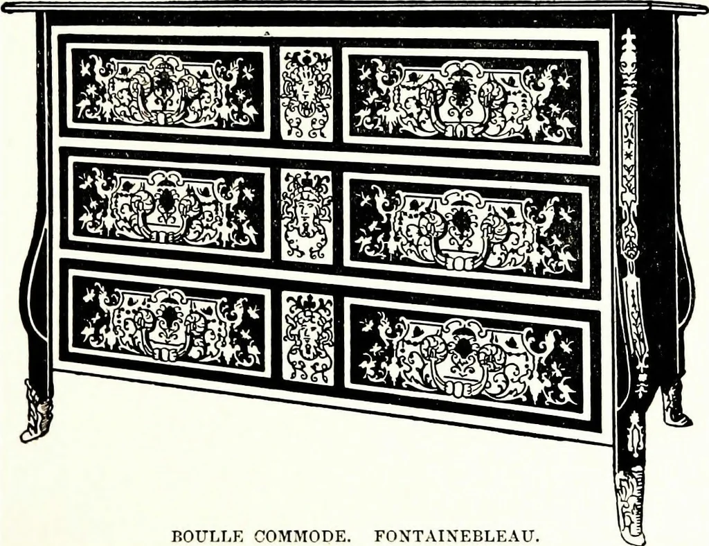 An illustration from The book of decorative furniture, its form, colour, & history, 1911, leaf 429