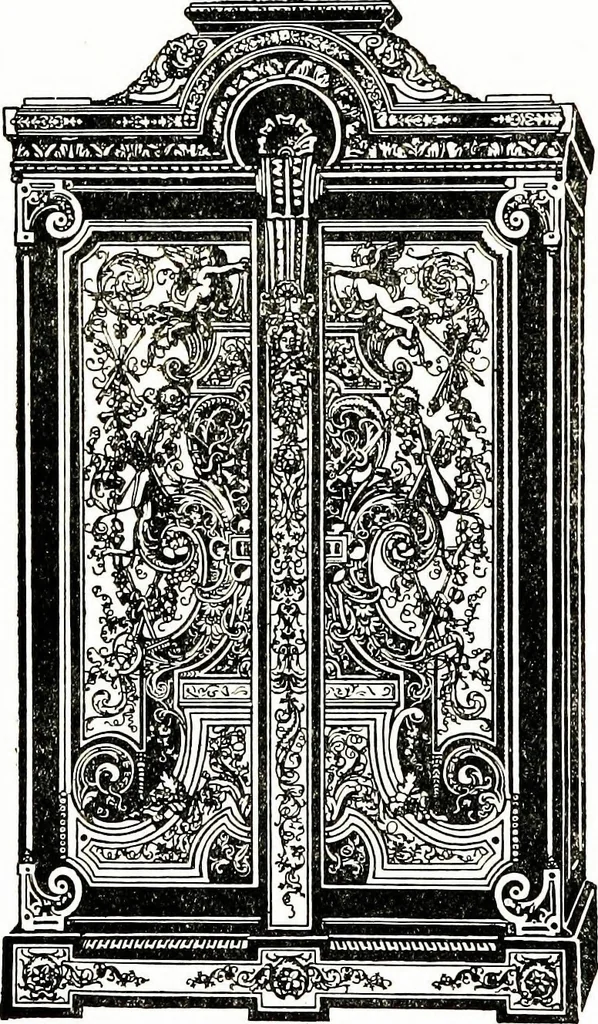 An illustration from The book of decorative furniture, its form, colour, & history, 1911, leaf 432