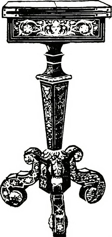 An illustration from The book of decorative furniture, its form, colour, & history, 1911, leaf 434