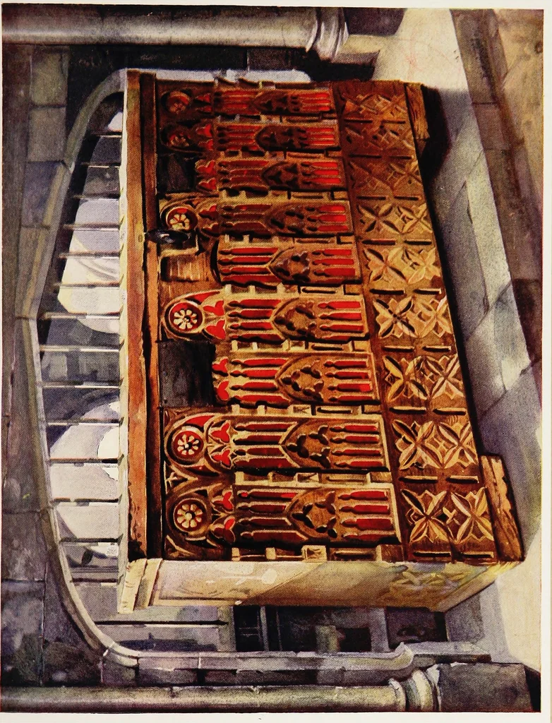 An illustration from The book of decorative furniture, its form, colour, & history, 1911, leaf 46