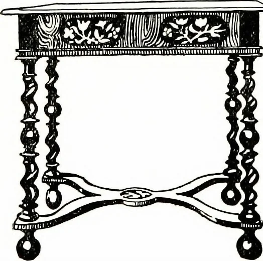 An illustration from The book of decorative furniture, its form, colour, & history, 1911, leaf 498