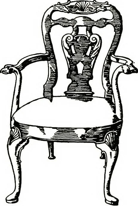An illustration from The book of decorative furniture, its form, colour, & history, 1911, leaf 540
