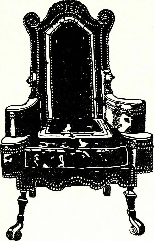 An illustration from The book of decorative furniture, its form, colour, & history, 1911, leaf 542