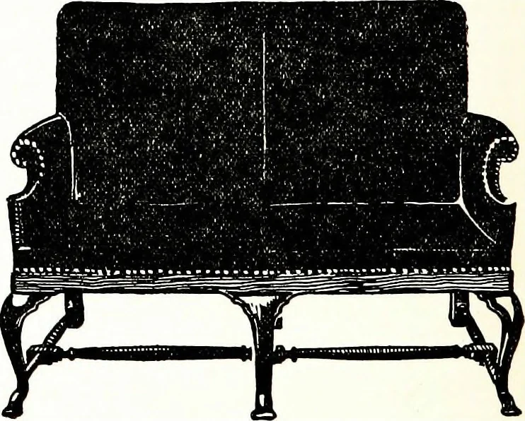 An illustration from The book of decorative furniture, its form, colour, & history, 1911, leaf 542