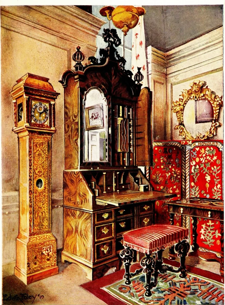 An illustration from The book of decorative furniture, its form, colour, & history, 1911, leaf 545