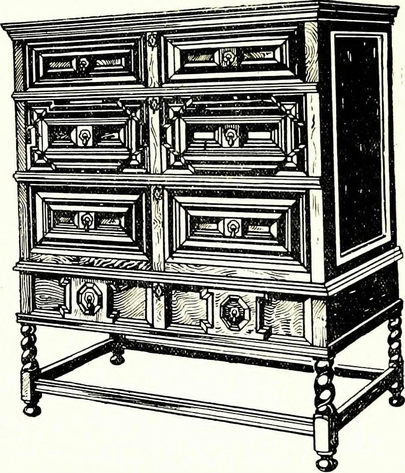 An illustration from The book of decorative furniture, its form, colour, & history, 1911, leaf 547