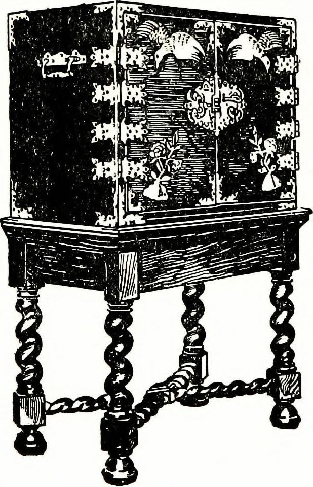 An illustration from The book of decorative furniture, its form, colour, & history, 1911, leaf 548