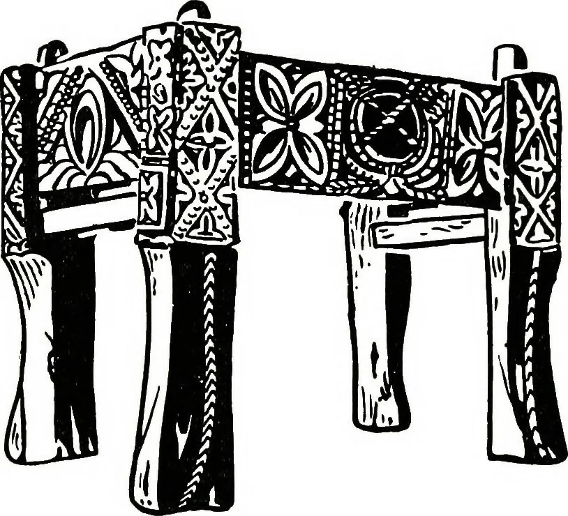 An illustration from The book of decorative furniture, its form, colour, & history, 1911, leaf 55
