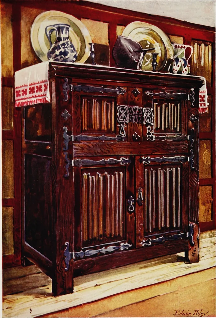 An illustration from The book of decorative furniture, its form, colour, & history, 1911, leaf 66