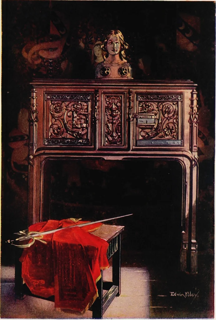 An illustration from The book of decorative furniture, its form, colour, & history, 1911, leaf 72