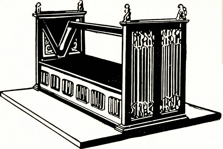 An illustration from The book of decorative furniture, its form, colour, & history, 1911, leaf 75