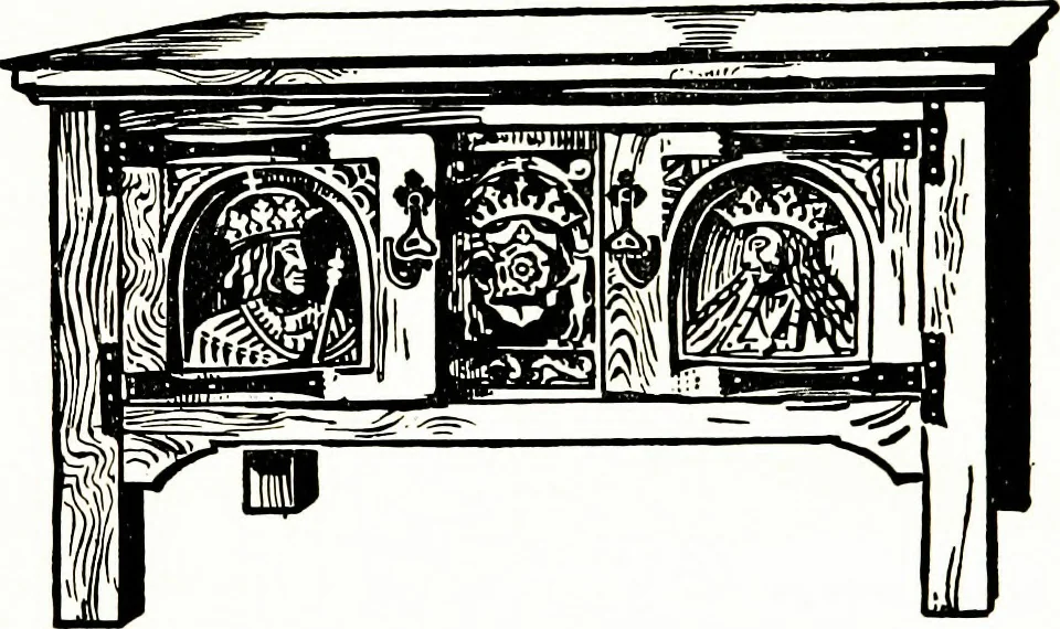 An illustration from The book of decorative furniture, its form, colour, & history, 1911, leaf 88