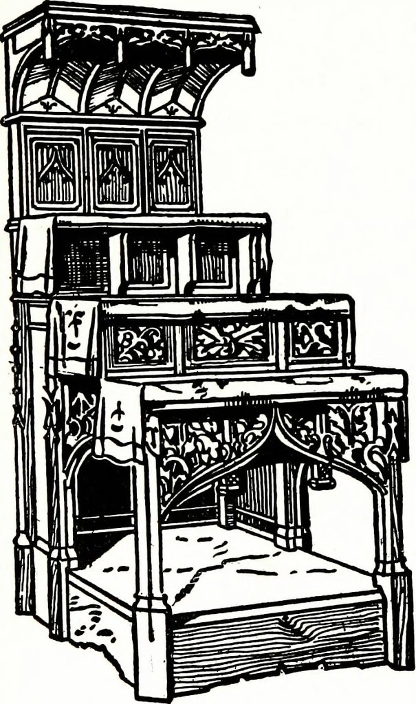 An illustration from The book of decorative furniture, its form, colour, & history, 1911, leaf 97