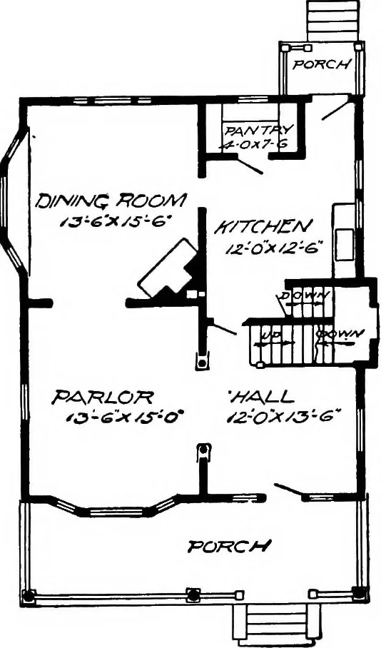 An illustration from Radford's artistic homes; 250 designs ..., 1908, leaf 117