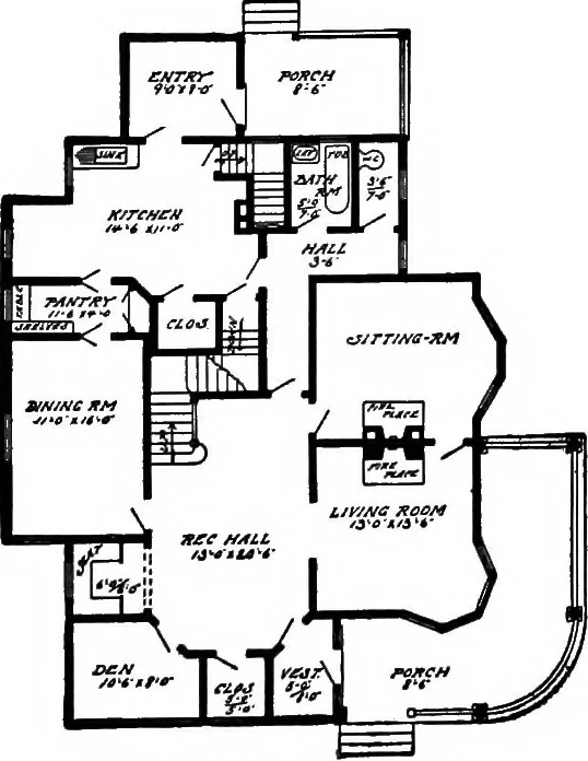 An illustration from Radford's artistic homes; 250 designs ..., 1908, leaf 120