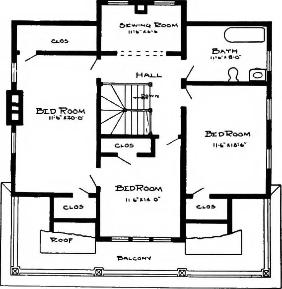 An illustration from Radford's artistic homes; 250 designs ..., 1908, leaf 13