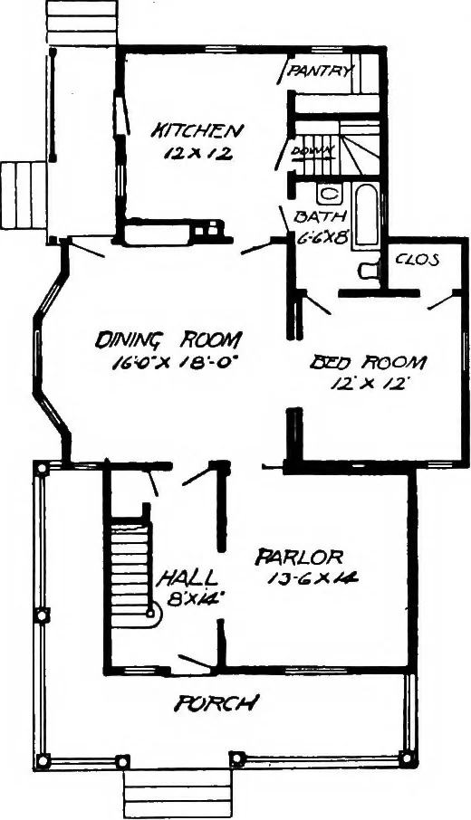 An illustration from Radford's artistic homes; 250 designs ..., 1908, leaf 130