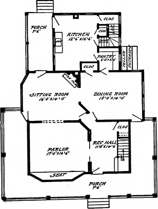 An illustration from Radford's artistic homes; 250 designs ..., 1908, leaf 146