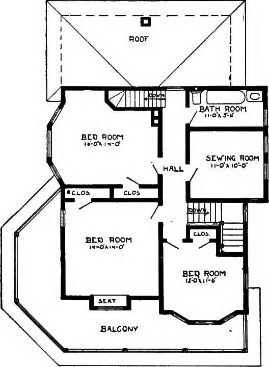 An illustration from Radford's artistic homes; 250 designs ..., 1908, leaf 152