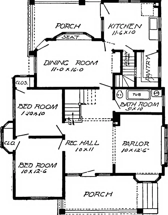 An illustration from Radford's artistic homes; 250 designs ..., 1908, leaf 154