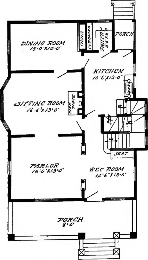 An illustration from Radford's artistic homes; 250 designs ..., 1908, leaf 16