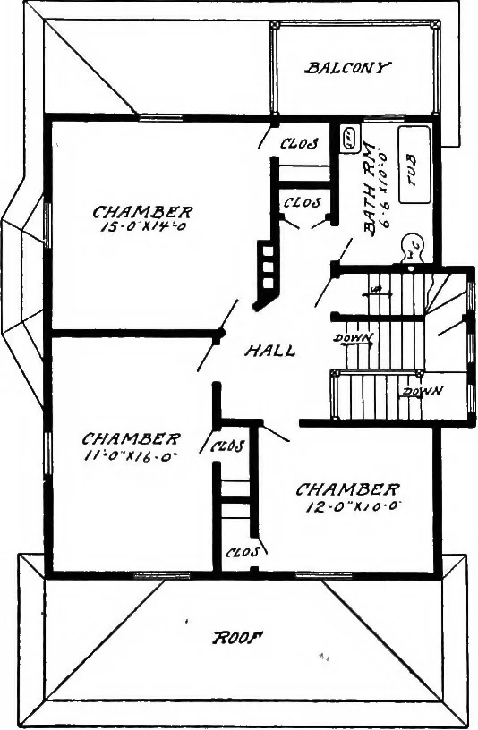 An illustration from Radford's artistic homes; 250 designs ..., 1908, leaf 16