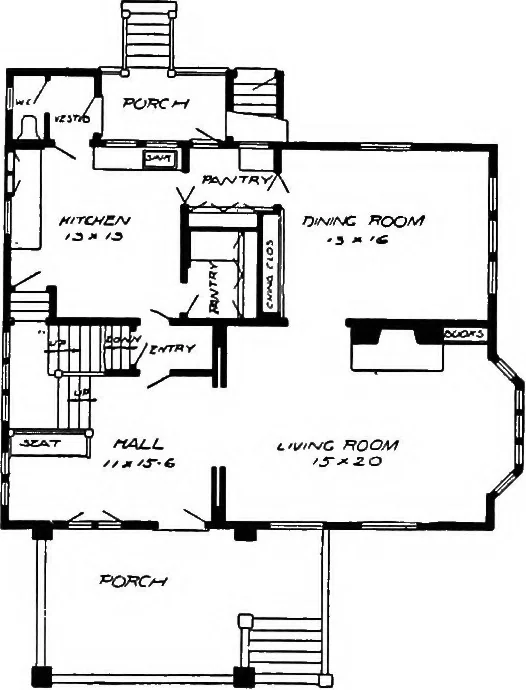 An illustration from Radford's artistic homes; 250 designs ..., 1908, leaf 167