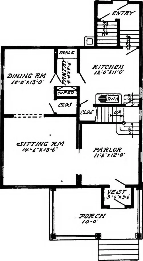 An illustration from Radford's artistic homes; 250 designs ..., 1908, leaf 194