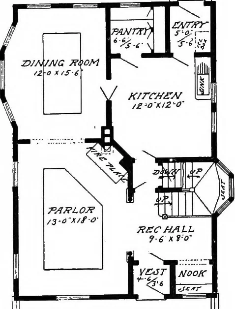 An illustration from Radford's artistic homes; 250 designs ..., 1908, leaf 215