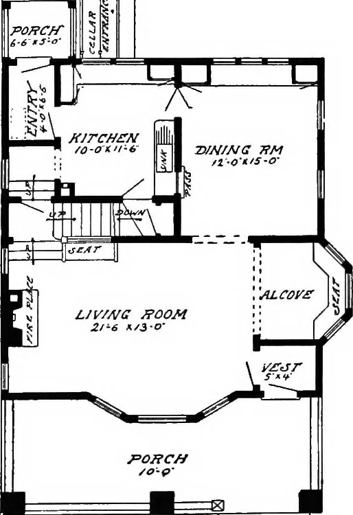 An illustration from Radford's artistic homes; 250 designs ..., 1908, leaf 221