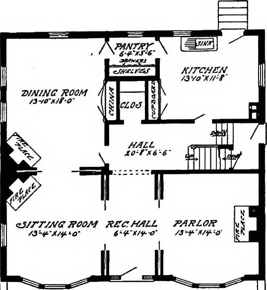 An illustration from Radford's artistic homes; 250 designs ..., 1908, leaf 222