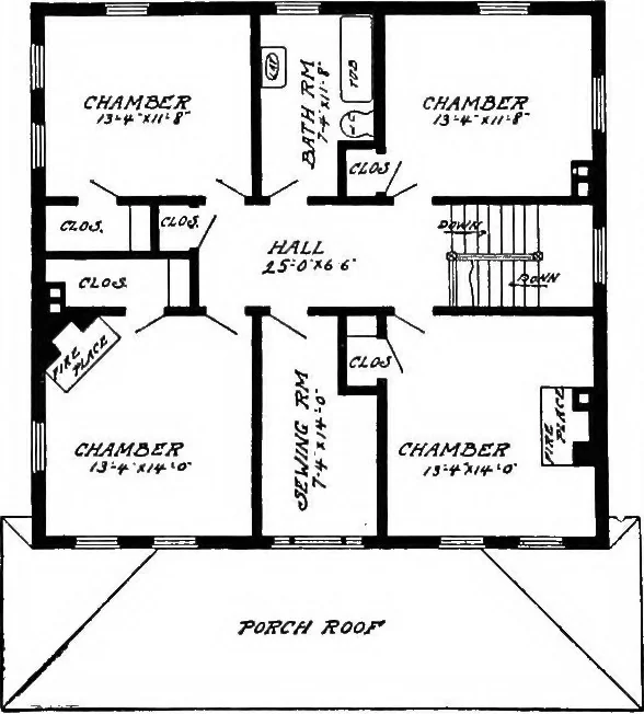 An illustration from Radford's artistic homes; 250 designs ..., 1908, leaf 222