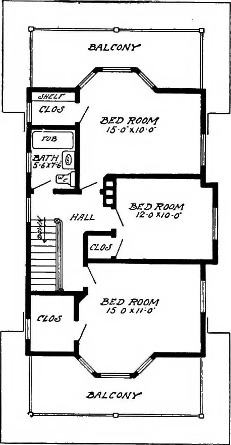 An illustration from Radford's artistic homes; 250 designs ..., 1908, leaf 243