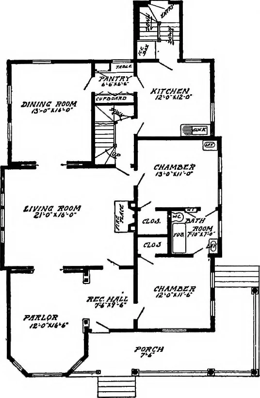 An illustration from Radford's artistic homes; 250 designs ..., 1908, leaf 256