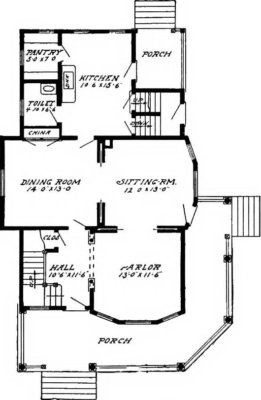 An illustration from Radford's artistic homes; 250 designs ..., 1908, leaf 257