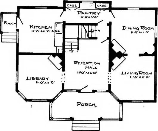 An illustration from Radford's artistic homes; 250 designs ..., 1908, leaf 35