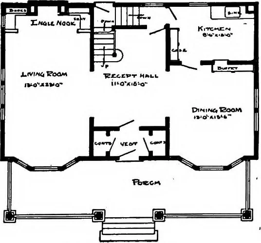 An illustration from Radford's artistic homes; 250 designs ..., 1908, leaf 36