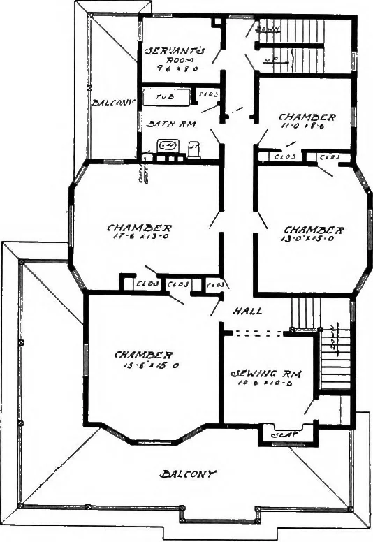 An illustration from Radford's artistic homes; 250 designs ..., 1908, leaf 38